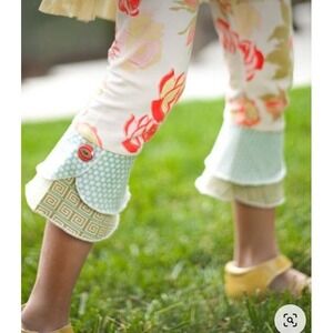 Matilda Jane Girls size 8 Serendipity Scrappys Floral Leggings New